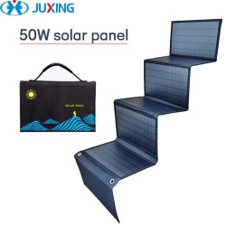 50W Foldable Monocrystalline Solar Panel 18V with 30A Solar Controller Portable Kit Suitable for Outdoor Camping